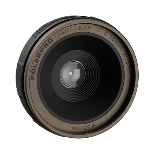 POLAR PRO Objektiv LightLeak 28mm 1:11 für Sony E - inklusive Zugabe - Objektive für Spiegelreflexkameras, ideal für kreative Effekte und hochwertige Bildqualität, inklusive nützlicher Zugabe für bessere Aufnahmen.