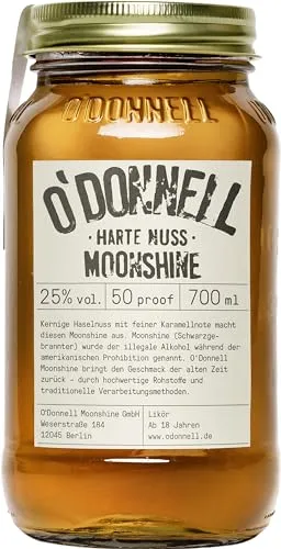 O'Donnell Harte Nuss Likör Haselnuss mit Whiskey & Karamell Aroma (700ml)