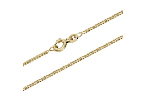 HOPLO Panzerkette Goldkette Panzerkette Halskette Breite 1,6 mm 38 cm 333-8 Karat Gold, Made in Germany