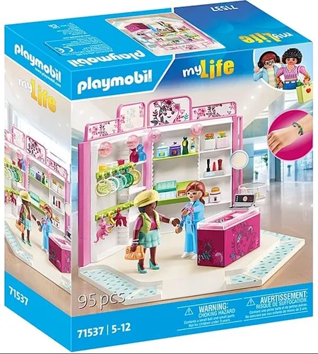 PLAYMOBIL MyLife 71537 Beauty Boutique - Kreatives Spielset mit Stilberatung, Ansteckern und Halsketten für endlosen Spaß und perfekte Outfits!
