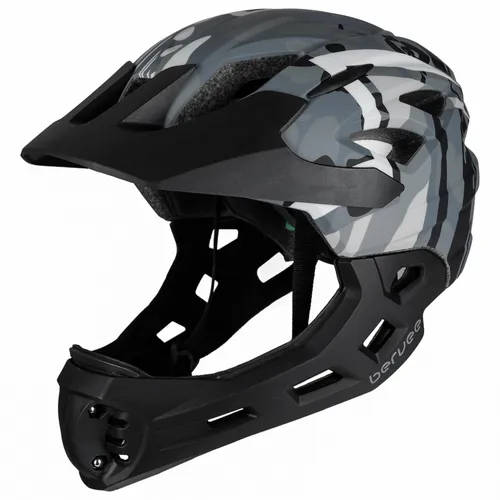 Bervee Alpine Kinder Fullface Helm 2in1 Fahrradhelm MTB Downhill 50-55 cm