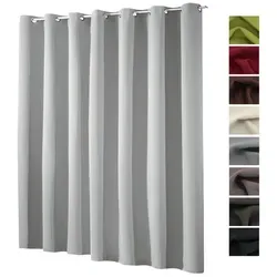 heimtexland Verdunkelungsvorhang XL Thermo Ösenschal in silber von Heimtexland