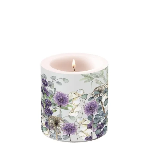 Kerze, Lampionkerze LUNARIA / Silberblatt 9cm Ambiente