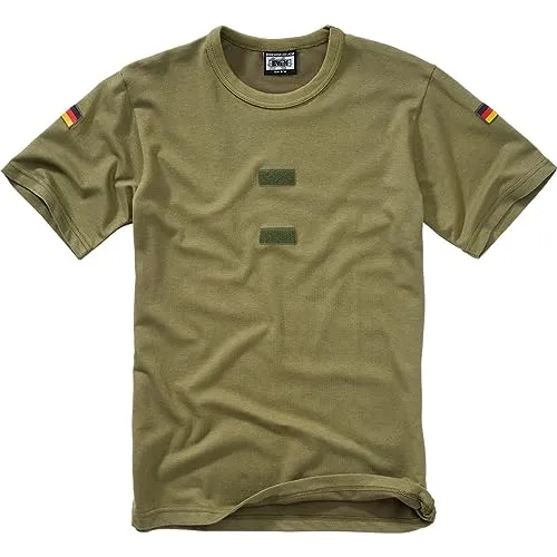 BWuM Bundeswehr Tropenshirt mit Flaggen & Klett, Größe:3 (XS), Farbe:Oliv