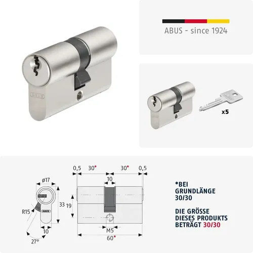 ABUS Profilzylinder E30NP 30/30 von ABUS