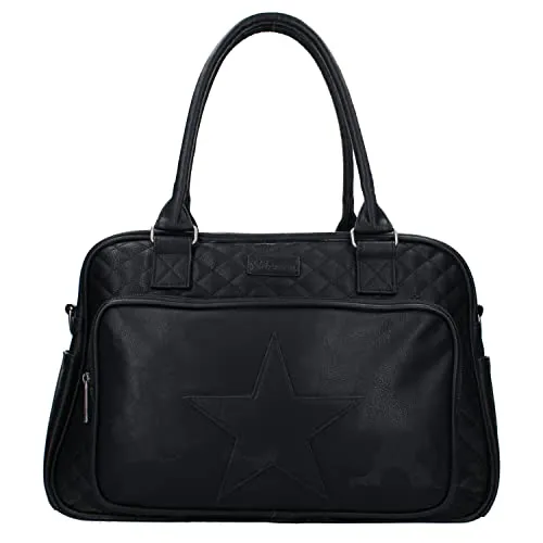 Kidzroom Coloured Stars Wickeltasche - Stylische Wickeltasche aus PU Leder im coolen Lederlook, vielseitig einsetzbar als Handtasche, geräumig mit mehreren Fächern und Wickelauflage, ideal für Eltern unterwegs.