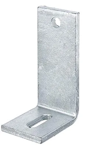 Alberts 335656 Verstellwinkel | mit Langloch, für Betonbefestigung | feuerverzinkt | 80 x 150 x 60 mm