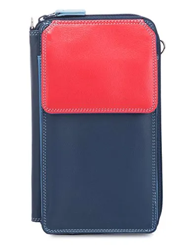 mywalit Leder Damen Geldbörse - Zip Round Multi mit Schulterriemen - Damen-Geldbörse mit abnehmbarem Schulterriemen, 16 Kreditkartenfächern und Smartphone-Fach für maximale Funktionalität.