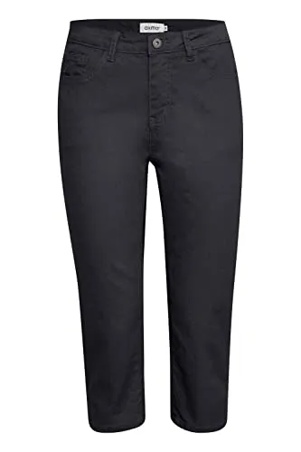 OXMO OXPam Damen Caprihose mit Stretch-Anteil - Damen-Hosen: Bequeme Regular Fit Caprihose aus hochwertigem Baumwoll-Mix mit Stretch, ideal für lässige und elegante Looks.
