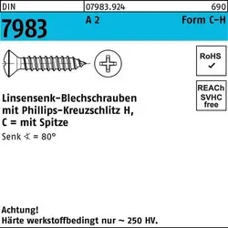 Reyher Blechschrauben 4,8x25 Linsensenkkopf (500 Stück) - Schrauben für vielseitige Anwendungen, hohe Qualität aus Deutschland, ideal für präzise Befestigungen in Holz und Metall.