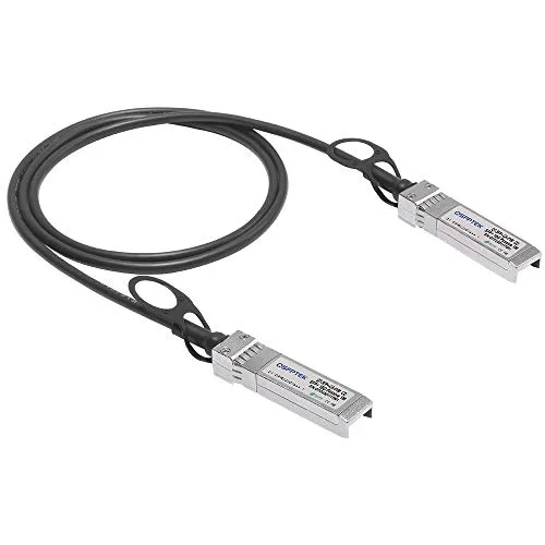 QSFPTEK 10Gb/s SFP+ Kabel 1 Meter, SFP+ Direct Attach Twinax Passiv DAC Kompatibel für Cisco SFP-H10GB-CU1M, Ubiquiti, D-Link, Netgear, Mikrotik, Open Switchs