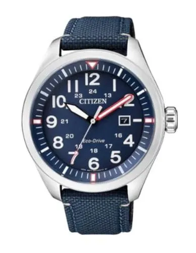 Citizen Sport AW5000-16L Eco Drive Herren Armbanduhr - Armbanduhren mit solarbetriebenem Quarzwerk, 100 m wasserdicht und stilvolles Design in Blau und Edelstahl für den sportlichen Herren.