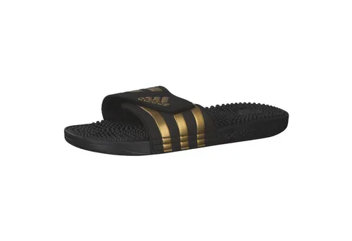 adidas Herren Badeschlappen ADISSAGE schwarz 51 1/3 EU - Badeschuhe mit Cloudfoam-Dämpfung für ultimativen Komfort am Pool oder Strand. Ideal für entspannte Tage in Core Black/Gold.