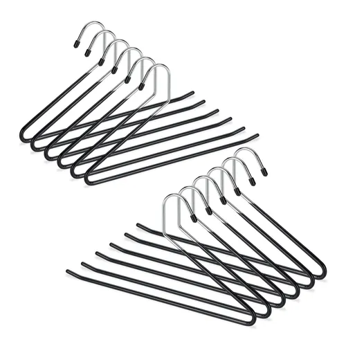 Rutschfester Metall Hosenbügel in silber von Relaxdays