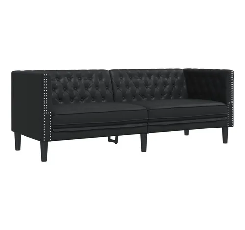 vidaXL Chesterfield Sofa 3-Sitzer - Elegantes 3-Sitzer Sofa im Chesterfield-Stil aus pflegeleichtem Kunstleder, ideal für Wohnzimmer und entspannte Abende.