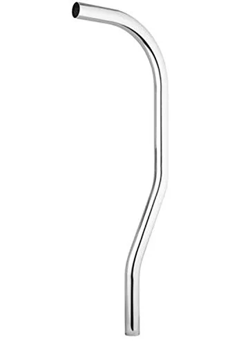 Gampper WC-Spülrohr Durchmesser 28 x 26 x 700 x 250 mm, 40 mm gekröpft, Kunststoff weiß, 173