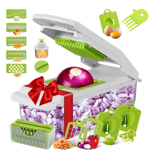 Gemüseschneider,Gemüse Schneider,Gemüsehobel,Gemüsehobel Dicer,Würfel Schneider,Vegetable Chopper Dicer,Spiralschneider Kartoffel Gemüse, 28x11x12,5cm