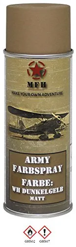 MFH Farbspray Lackspray Army, matt, 400 ml (WH Dunkelgelb)