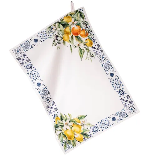 SANDER Citrus Fruits Geschirrtuch Abtrockentuch Küchenhandtuch Baumwolle 50x70cm