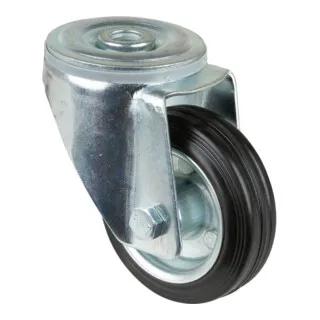 Vollgummi Lenkrolle Ø 80mm für Schwerlasttransport