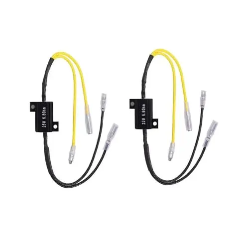 Aofan Motorrad Blinker Leistungswiderstand Lastwiderstand für LED Blinker Fehlercode Richtige Blinkfrequenz Fix Fehler 12V 25W 6.8Ohm (2 Stück)
