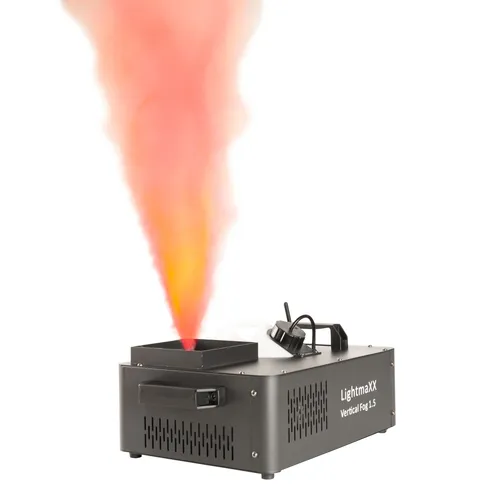 lightmaXX Vertical Fog 1.5 - Vertikal-Nebelmaschine - Effektmaschine mit 1450 Watt Heizblock für sofortigen Nebelausstoß bis 6 Meter, inklusive schützender LED-RGBA-Beleuchtung und DMX-Steuerung für kreative Licht- und Nebeleffekte.