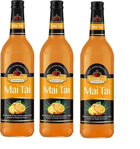 Flaschen Nordbrand Mai Tai Orange Ananas a 0,7l Cocktail fertig Mix 15% Vol. 3