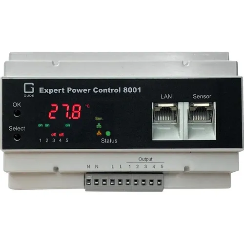 GUDE 8001-1 EPC NET - 5-fach Relais PDU - Sonstige Elektroinstallationsartikel mit 5 Lastausgängen, programmierbaren Schaltzuständen und umfassender Messfunktion für optimale Energieeffizienz und Betriebssicherheit.