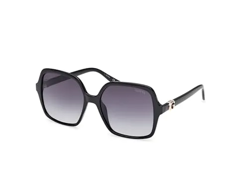 GUESS Unisex GU00190 Sonnenbrille, Shiny Black, 57 - Sportbrille in glänzendem Schwarz, bietet 100% UV-Schutz und verleiht jedem Outfit einen stylischen Akzent.