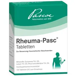 Rheuma Pasc Tabletten - Hochwertige Tabletten zur Unterstützung der Gelenkpflege, apothekenpflichtig und erhältlich in Ihrer Versandapotheke.