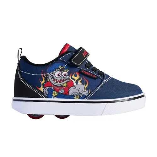 Heelys Unisex Kinder Pro 20 Prints X2 Skateschuh, blau, 34 EU - Trendige Skateschuhe mit 2 Gummirädern für Anfänger. Der Klettverschluss sorgt für sicheren Halt, während die strapazierfähige Gummi-Außensohle für lange Freude am Fahren sorgt.