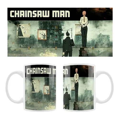 Crunchyroll - Chainsaw Man - Motiv: Aki & Maki - Tasse, Mug - 320 ml, Bunt