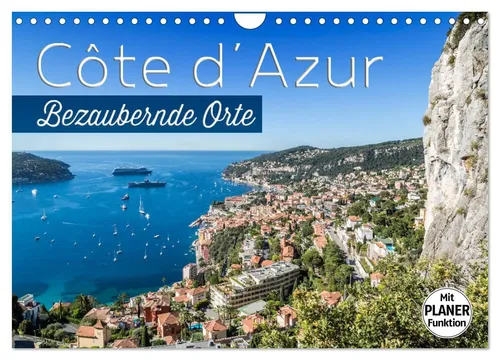 CÔTE D’AZUR Bezaubernde Orte (Wandkalender 2026 DIN A4 quer), CALVENDO Monatskal