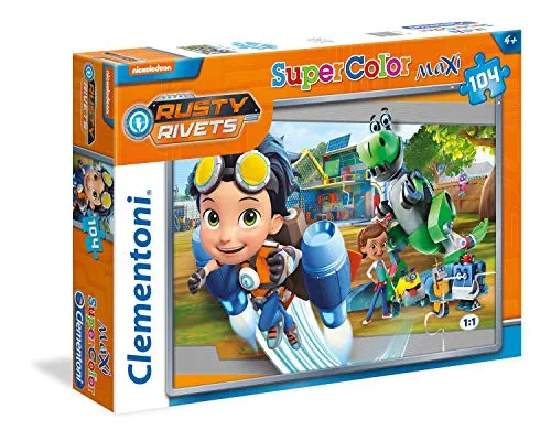 Clementoni 23721 – Rusty Rivets Maxi Puzzle, 104 Stück