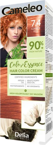 Cameleo Premium Haarfarbe Creme Kupferrot 7.4 – Intensive Färbung, 75g