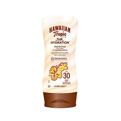 Hawaiian Tropic Sonnenschutzcreme Silk Hydration SPF 30, 180ml - Sonnenschutzmittel mit feuchtigkeitsspendender Formel, ideal für Schutz und Pflege der Haut bei Sonnenexposition.