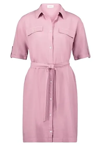 Cartoon Minikleid - Lässiges Minikleid aus 55% Leinen und 45% Viskose, knieumspielend mit Hemdkragen und 3/4-Ärmeln – perfekt für stilvolle Sommerlooks.