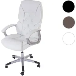 Profi-Bürostuhl L42 XXL - Chefsessel Drehstuhl, 150kg belastbar Kunstleder in Weiß - Bürostuhl mit extremer Stabilität und max. Belastbarkeit bis 150 kg. Ergonomischer Sitzkomfort und modernes Design für höchste Ansprüche.