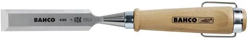 Bahco Stechbeitel 425-38, 38 X 140mm - Handhobel mit Holzgriff und vernickeltem Stahlring, der das Heft vor Splittern schützt. Hochwertige Werkzeugstahlklingen für präzises Arbeiten und sofort einsatzbereit.