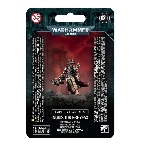 Warhammer 40.000 Imperial Agents Inquisitor Greyfax - Spielzeugfiguren für das Warhammer 40.000 Universum, detailreiche Spielfigur für Sammler und Spieler, die die Macht der Inquisition verkörpert.