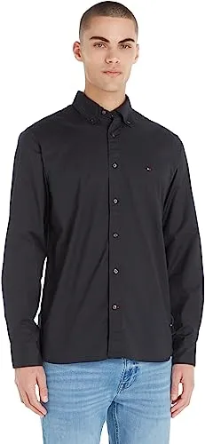 Produktbild Tommy Hilfiger Herren CORE Flex POPLIN SOLID RF SHIRT, Bomberjacke in Schwarz (Black), XL