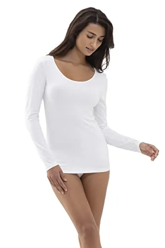 Mey Tagwäsche Cotton Pure Damen Shirts 1/1 Arm Weiss XS(36) in weiß von mey