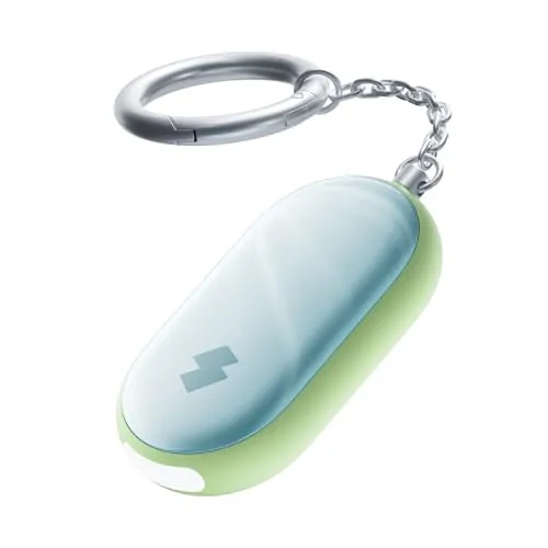 SwitchBot Persönlicher Taschenalarm für Frauen mit 130dB Sirene & Blitzlicht, IP65 Wasserdichter Selbstverteidigungs Schlüsselanhänger mit Ortung, Perfekt für Frauen, Kinder und ältere Menschen, Grün