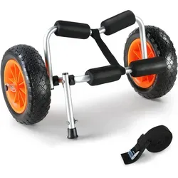 VEVOR Kajakwagen Kanuwagen - Faltbar aus 2mm Aluminiumlegierung, bis 113kg belastbar mit PU-Reifen für hohen Komfort und Langlebigkeit