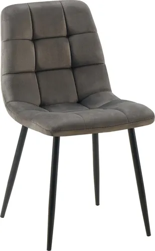 Deluke Esszimmerstuhl Anthrazit, Samt, 45x84x55 cm