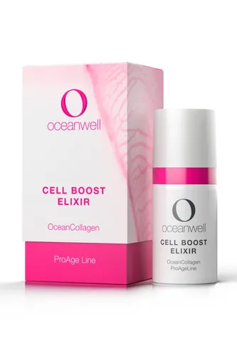 Oceanwell OceanCollagen ProAge Line Cell Boost Elixir 15 ml - Trockene Haut, intensiv feuchtigkeitsspendend und ideal zur Minderung von Trockenheitsfältchen dank ozeanischem Kollagen und Meeresmineralien.