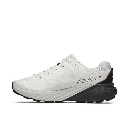 Merrell Agility Peak 5 ash/black 46 - Laufschuhe für Speed Hiking, Golf und Laufen. Atmungsaktives Obermaterial und Vibram MegaGrip Außensohle bieten hervorragenden Grip und Komfort, ideal für anspruchsvolle Trails.