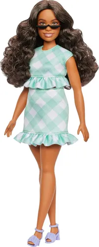 Produktbild Barbie Fashionistas Doll #240 with Wavy Dark Brown Hair Wearing Mint (US IMPORT)