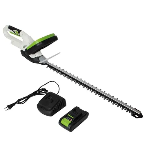 TRUTZHOLM Akku Heckenschere 20V - Kabelloses Schneiden leicht gemacht - Heckenscheren für präzisen Schnitt, mit 520 mm Schnittlänge und drehbarem Griff für komfortables Arbeiten. Inklusive Akku und Schnellladegerät für sofortigen Einsatz.