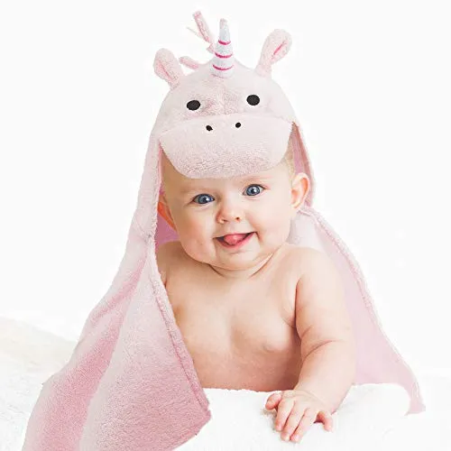 all Kids United® Babyhandtuch mit Kapuze aus 100% Baumwolle Öko-Tex 100 I Kapuzenhandtuch für Babys und Kinder I 76 x 60 cm Frottee Kapuzentuch Baby Badetuch